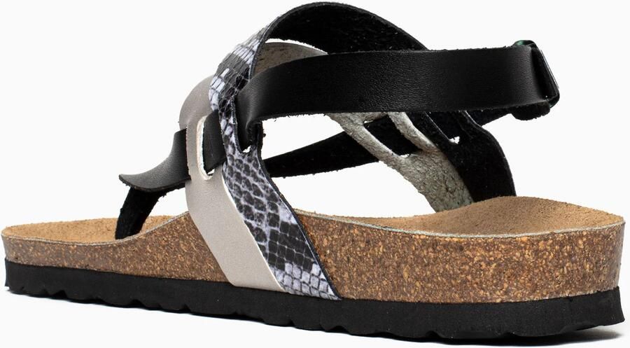 Bayton Sandalen met riem 'Lajas' zwart zilver - Foto 2