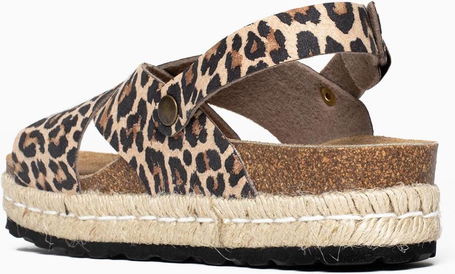 Bayton Sandalen met riem 'Leida' beige lichtbruin zwart - Foto 2
