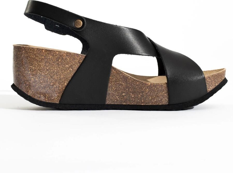 Bayton Sandalen met riem 'Rea' lichtgrijs zwart - Foto 5