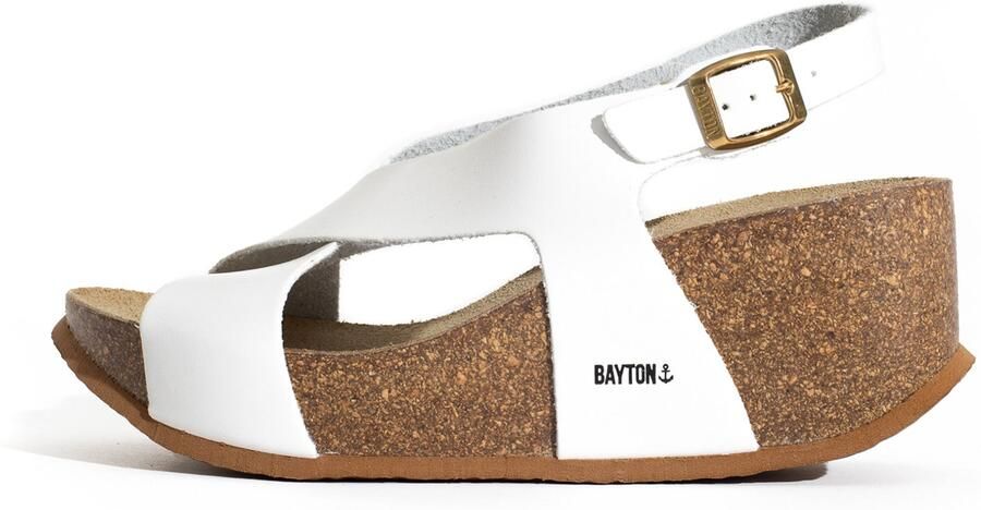 Bayton Sandalen met riem 'Rea' zwart wit