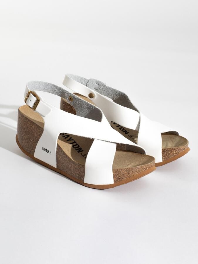 Bayton Sandalen met riem 'Rea' zwart wit - Foto 2