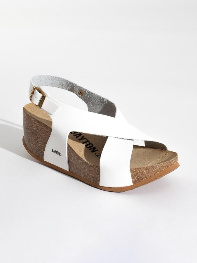 Bayton Sandalen met riem 'Rea' zwart wit - Foto 3