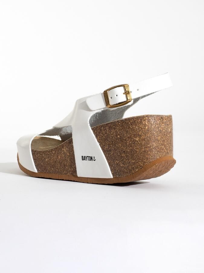 Bayton Sandalen met riem 'Rea' zwart wit - Foto 4