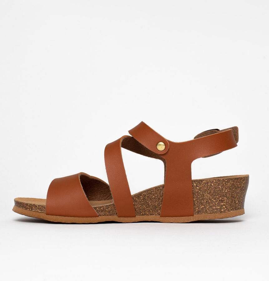 Bayton Sandalen met riem 'Reus' camel goud - Foto 2