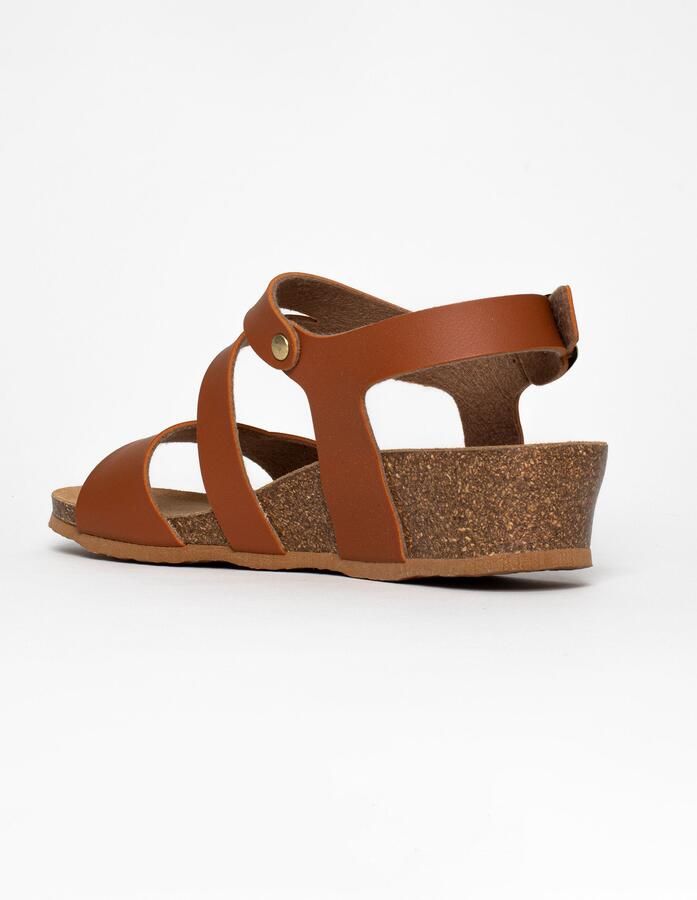 Bayton Sandalen met riem 'Reus' camel goud - Foto 6