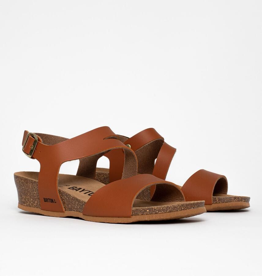 Bayton Sandalen met riem 'Reus' camel goud - Foto 4