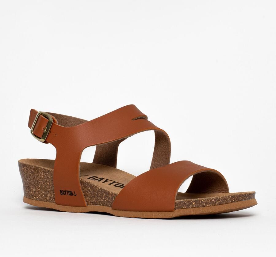 Bayton Sandalen met riem 'Reus' camel goud - Foto 5
