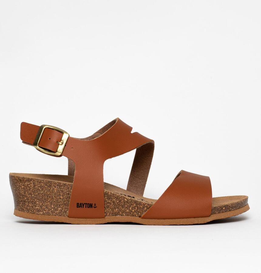 Bayton Sandalen met riem 'Reus' camel goud - Foto 3