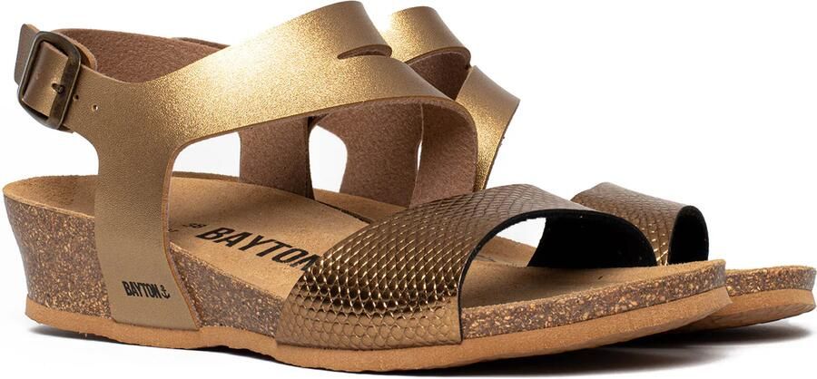 Bayton Sandalen met riem 'Reus' goud - Foto 4