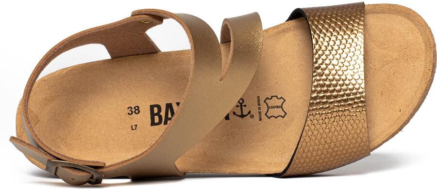 Bayton Sandalen met riem 'Reus' goud - Foto 5