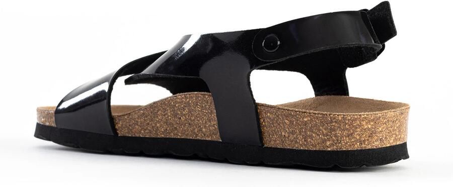 Bayton Sandalen met riem 'Rioja' karamel zwart - Foto 4