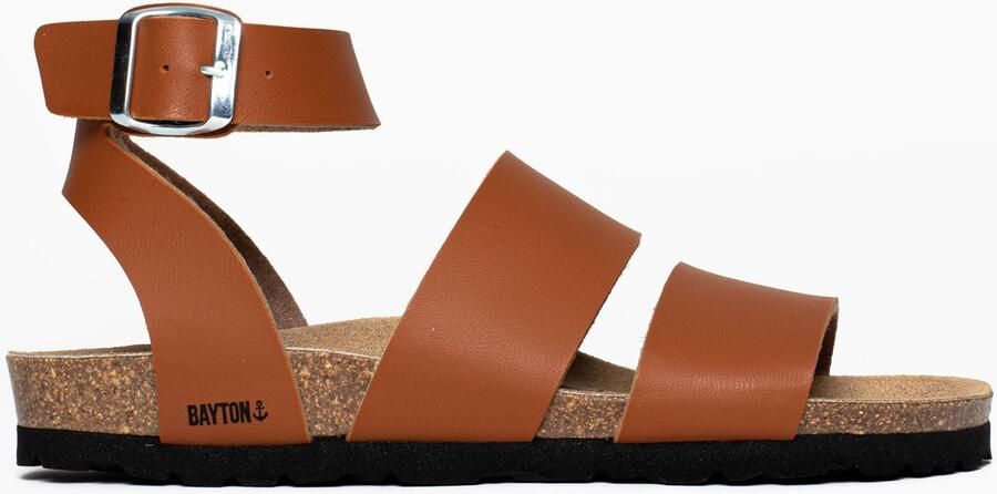 Bayton Sandalen met riem 'Soria' camel bruin - Foto 4