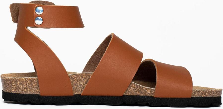 Bayton Sandalen met riem 'Soria' camel bruin - Foto 5