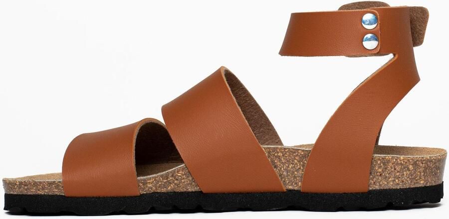 Bayton Sandalen met riem 'Soria' camel bruin - Foto 6