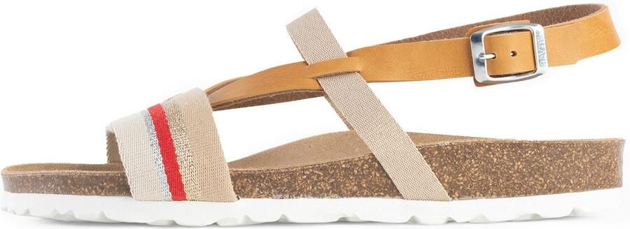 Bayton Sandalen met riem 'Spencer' beige oranje