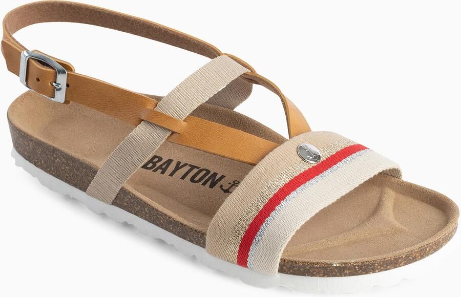 Bayton Sandalen met riem 'Spencer' beige oranje - Foto 3