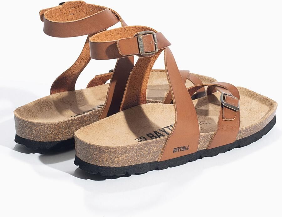 Bayton Sandalen met riem 'SWAN' lichtbruin - Foto 3