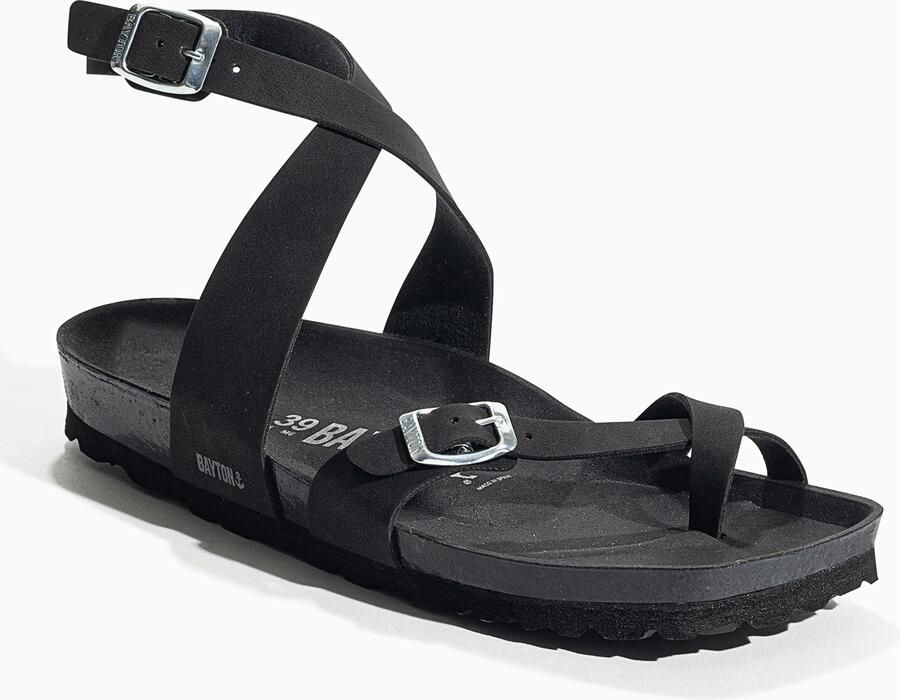 Bayton Sandalen met riem 'SWAN' zwart zilver wit - Foto 2