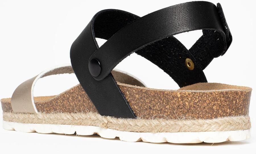 Bayton Sandalen met riem 'Tone' duifblauw goud zwart - Foto 2