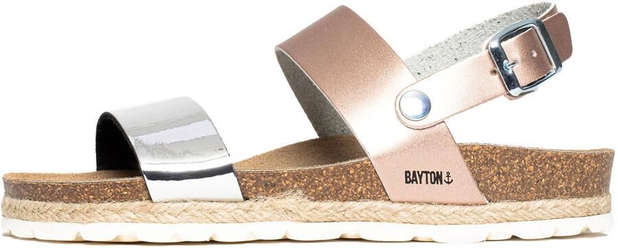 Bayton Sandalen met riem 'Tone' goud zwart zilver