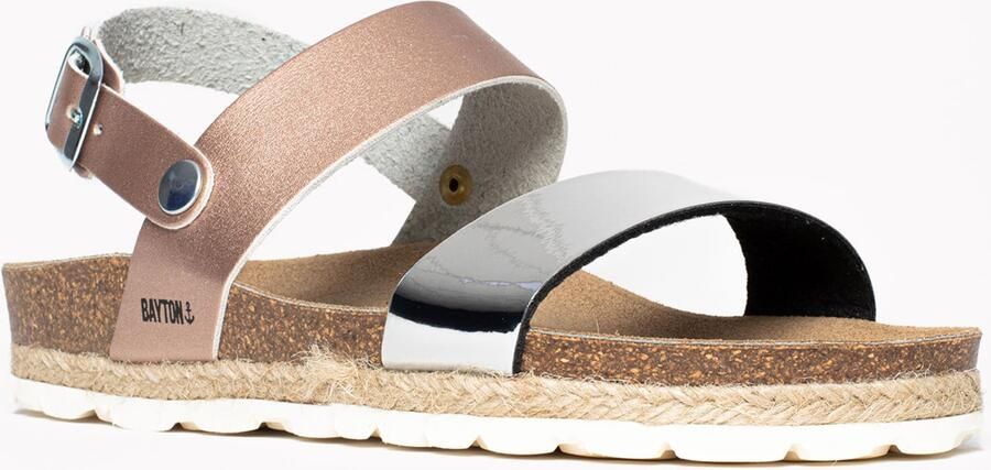 Bayton Sandalen met riem 'Tone' goud zwart zilver - Foto 5