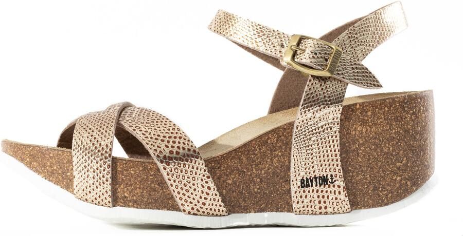 Bayton Sandalen met riem 'Venus' mosterd