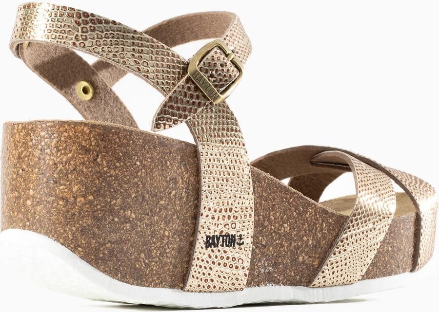 Bayton Sandalen met riem 'Venus' mosterd - Foto 3