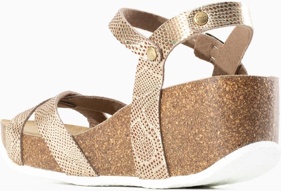 Bayton Sandalen met riem 'Venus' mosterd - Foto 4