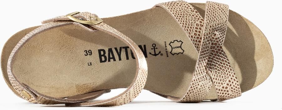 Bayton Sandalen met riem 'Venus' mosterd - Foto 6