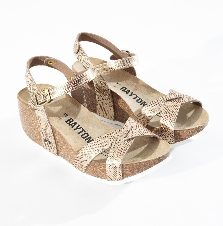 Bayton Sandalen met riem 'Venus' mosterd - Foto 2