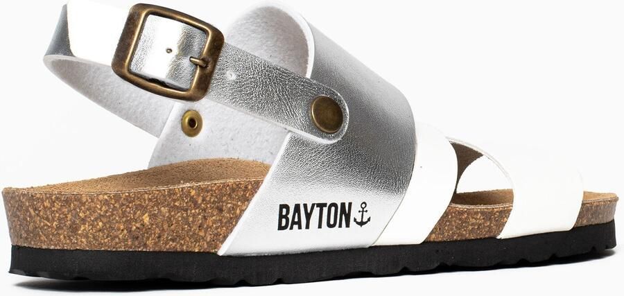 Bayton Sandalen met riem 'Vitoria' zilver wit - Foto 2