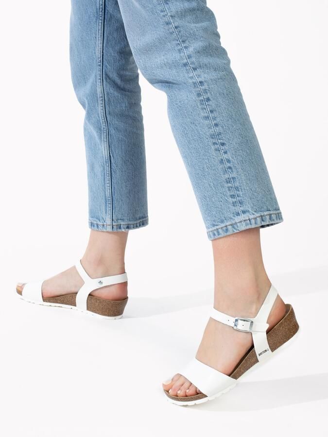 Bayton Sandalen met riem 'Wodonga' bruin wit - Foto 3