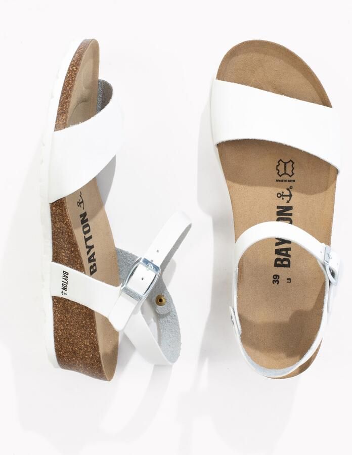 Bayton Sandalen met riem 'Wodonga' bruin wit - Foto 2