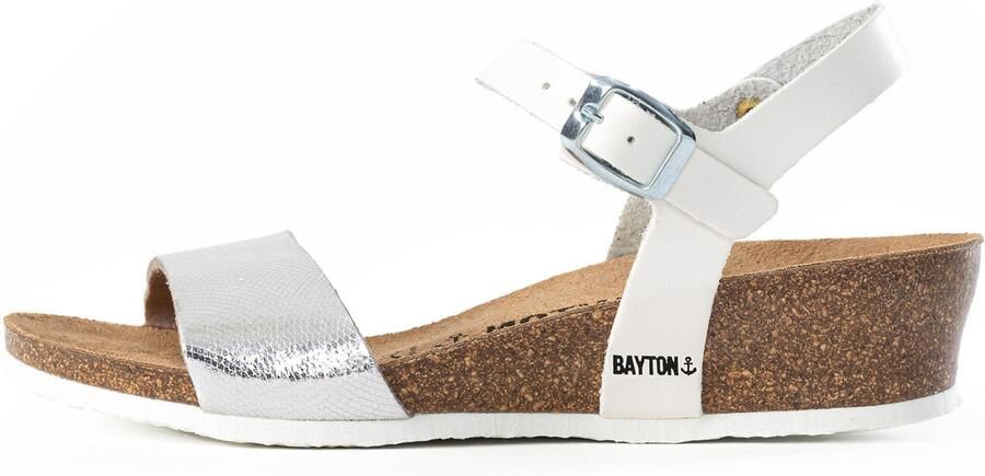 Bayton Sandalen met riem 'Wodonga' bruin zilver wit