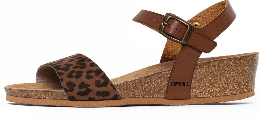 Bayton Sandalen met riem 'Wodonga' camel zwart