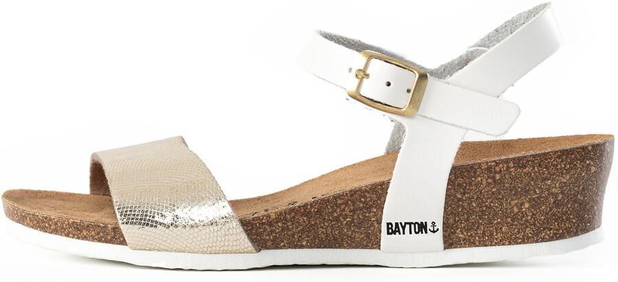 Bayton Sandalen met riem 'Wodonga' goud zwart wit