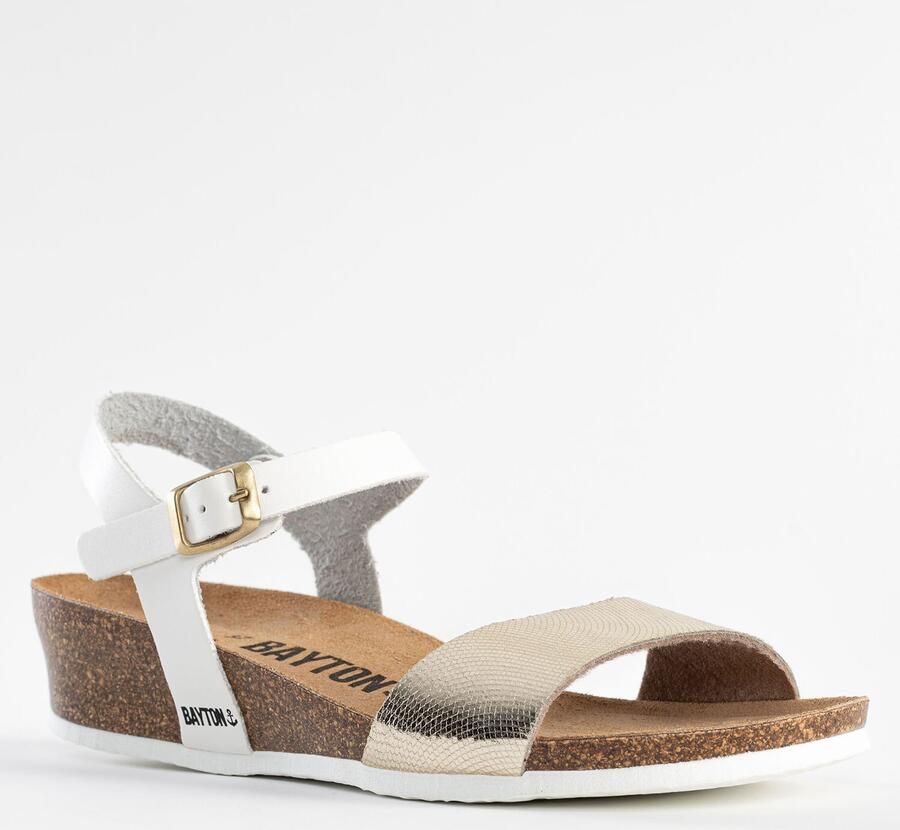 Bayton Sandalen met riem 'Wodonga' goud zwart wit - Foto 3