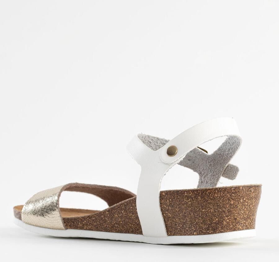 Bayton Sandalen met riem 'Wodonga' goud zwart wit - Foto 2