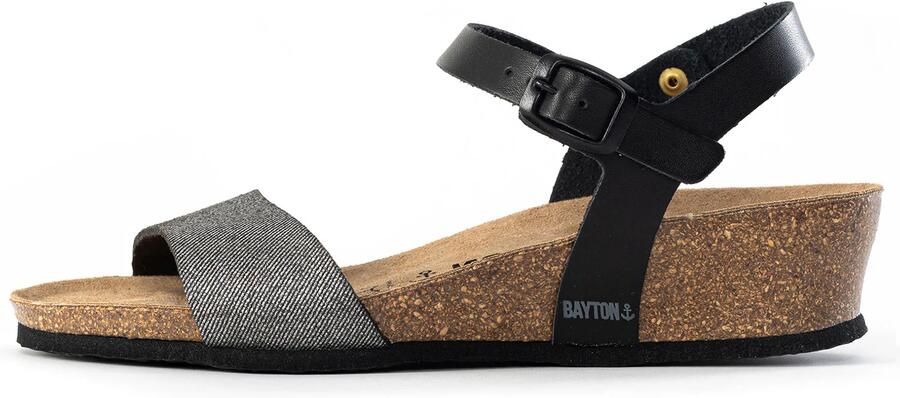 Bayton Sandalen met riem 'Wodonga' grijs zwart