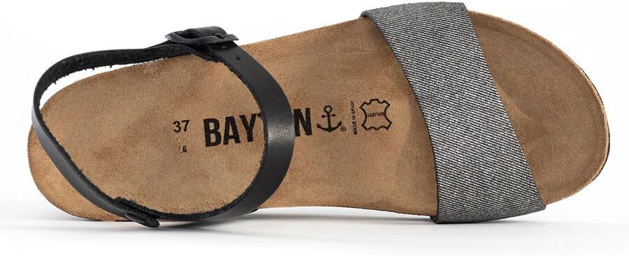 Bayton Sandalen met riem 'Wodonga' grijs zwart - Foto 4