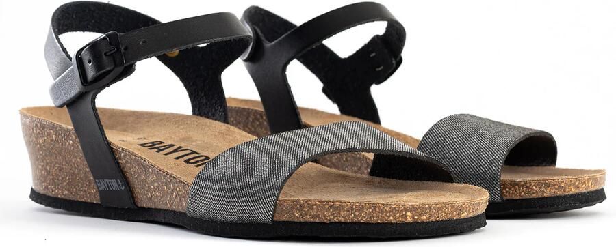 Bayton Sandalen met riem 'Wodonga' grijs zwart - Foto 5