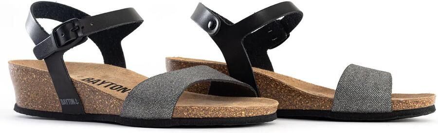 Bayton Sandalen met riem 'Wodonga' grijs zwart - Foto 6
