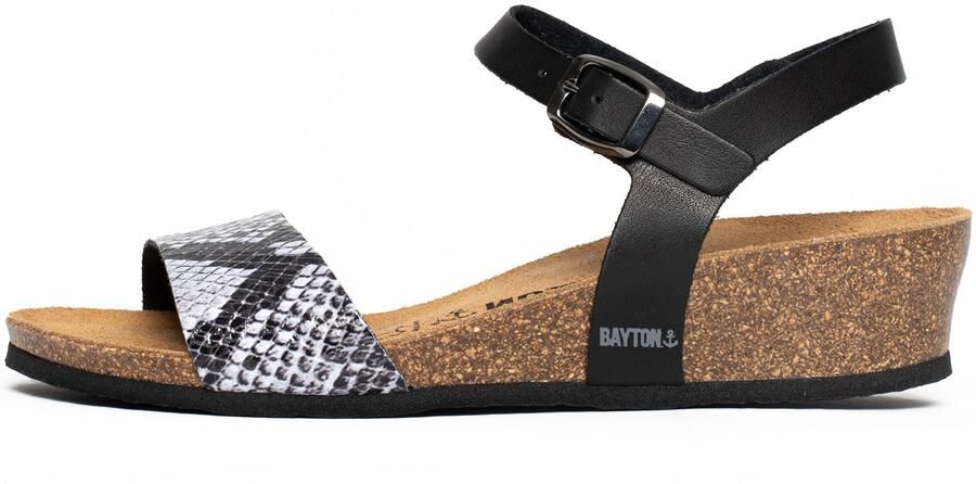 Bayton Sandalen met riem 'Wodonga' zwart wit