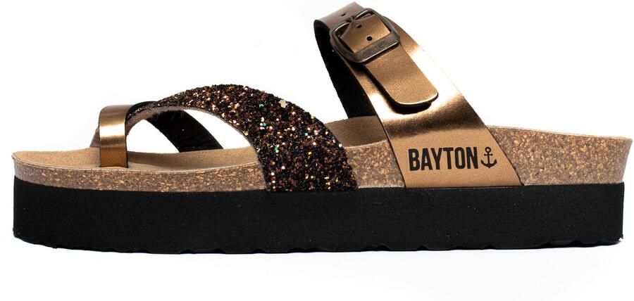 Bayton Teenslipper 'Andromac' lichtbruin donkerbruin