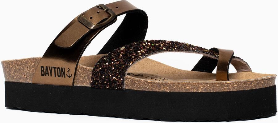 Bayton Teenslipper 'Andromac' lichtbruin donkerbruin - Foto 4