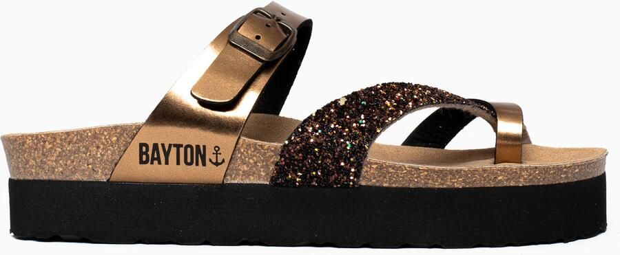 Bayton Teenslipper 'Andromac' lichtbruin donkerbruin - Foto 6