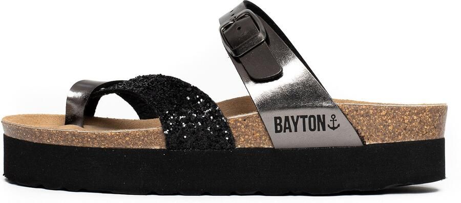 Bayton Teenslipper 'Andromac' zilvergrijs zwart