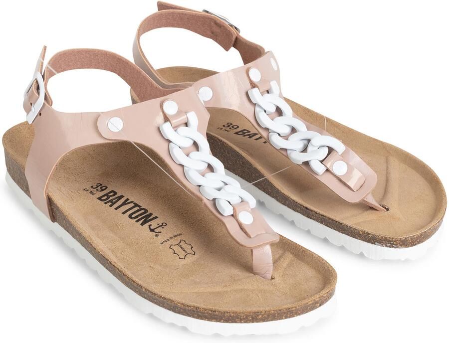 Bayton Teenslipper 'Astrid' poederroze wit - Foto 2