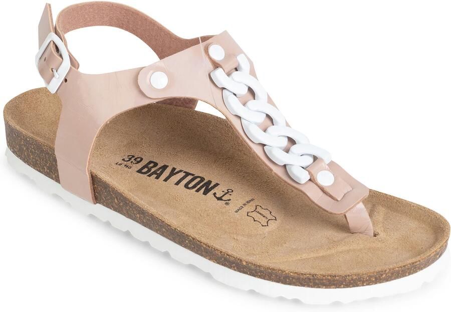 Bayton Teenslipper 'Astrid' poederroze wit - Foto 3