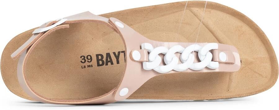 Bayton Teenslipper 'Astrid' poederroze wit - Foto 4